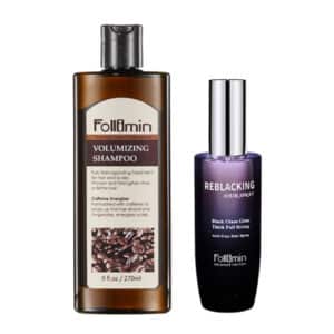 髮利明 黑釉亮咖啡因洗髮組